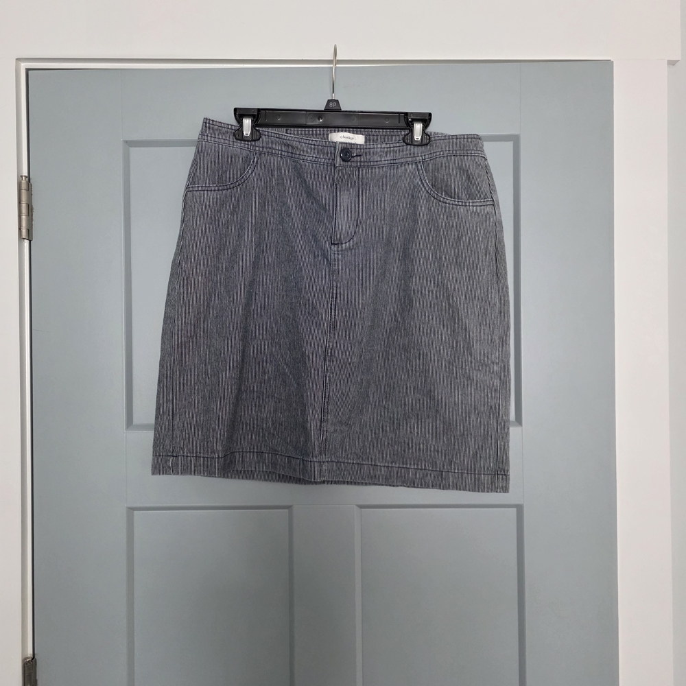 Plus Size 14W Denim Skirt 100% Cotton Classic Jean Skirt
